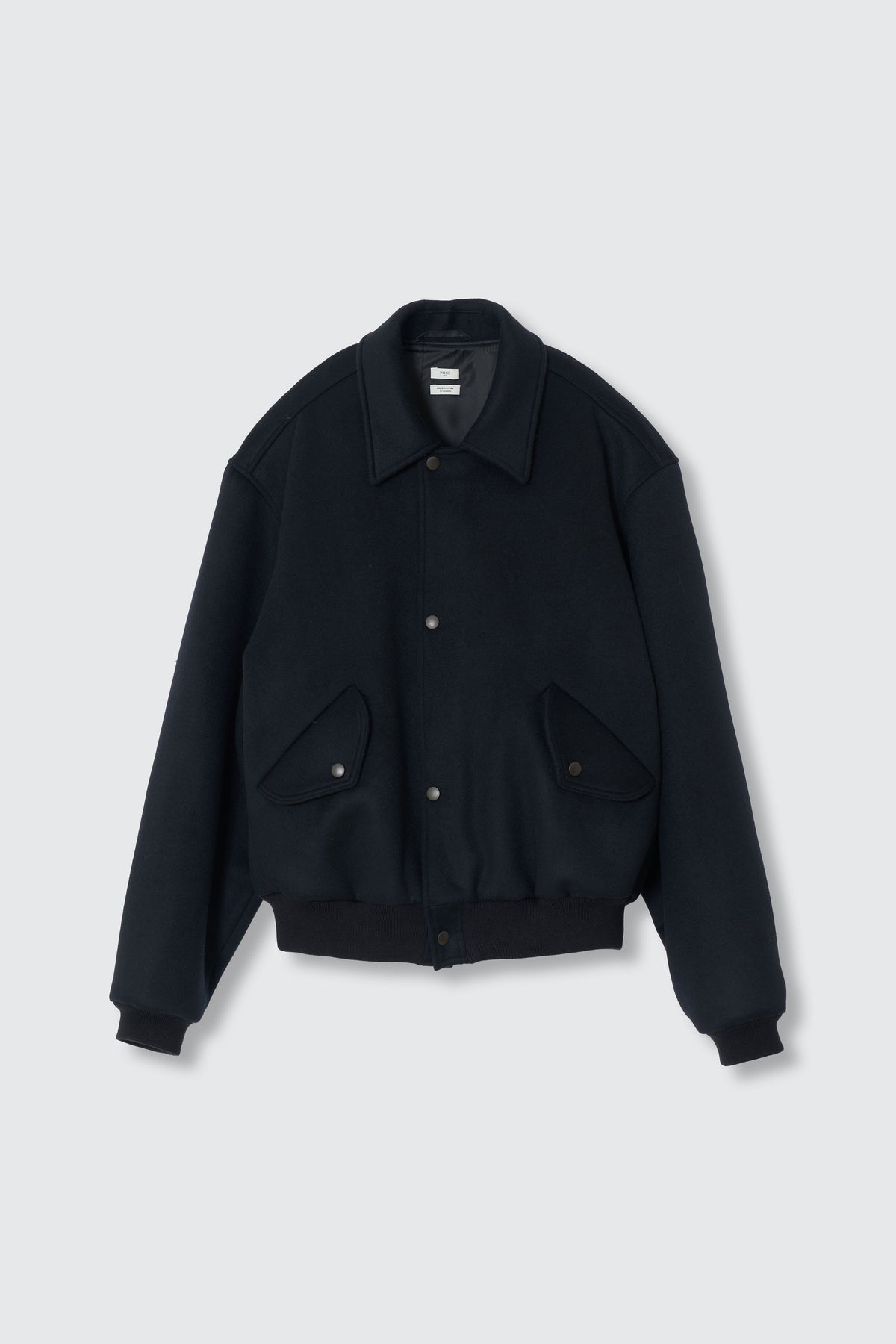 Super160's Wool Beaver Melton Bomber Jacket