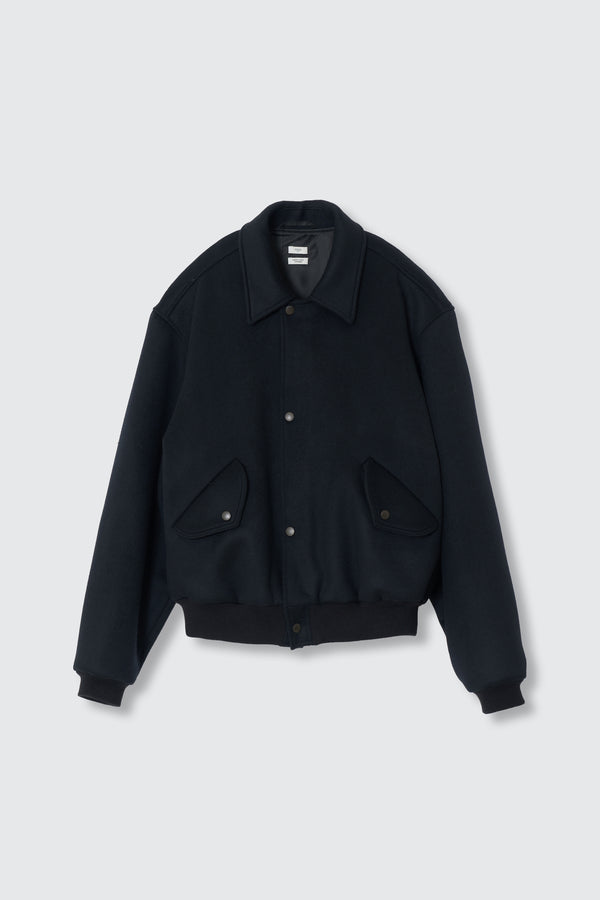 Super160's Wool Beaver Melton Bomber Jacket