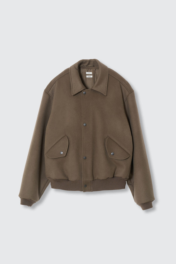 Super160's Wool Beaver Melton Bomber Jacket