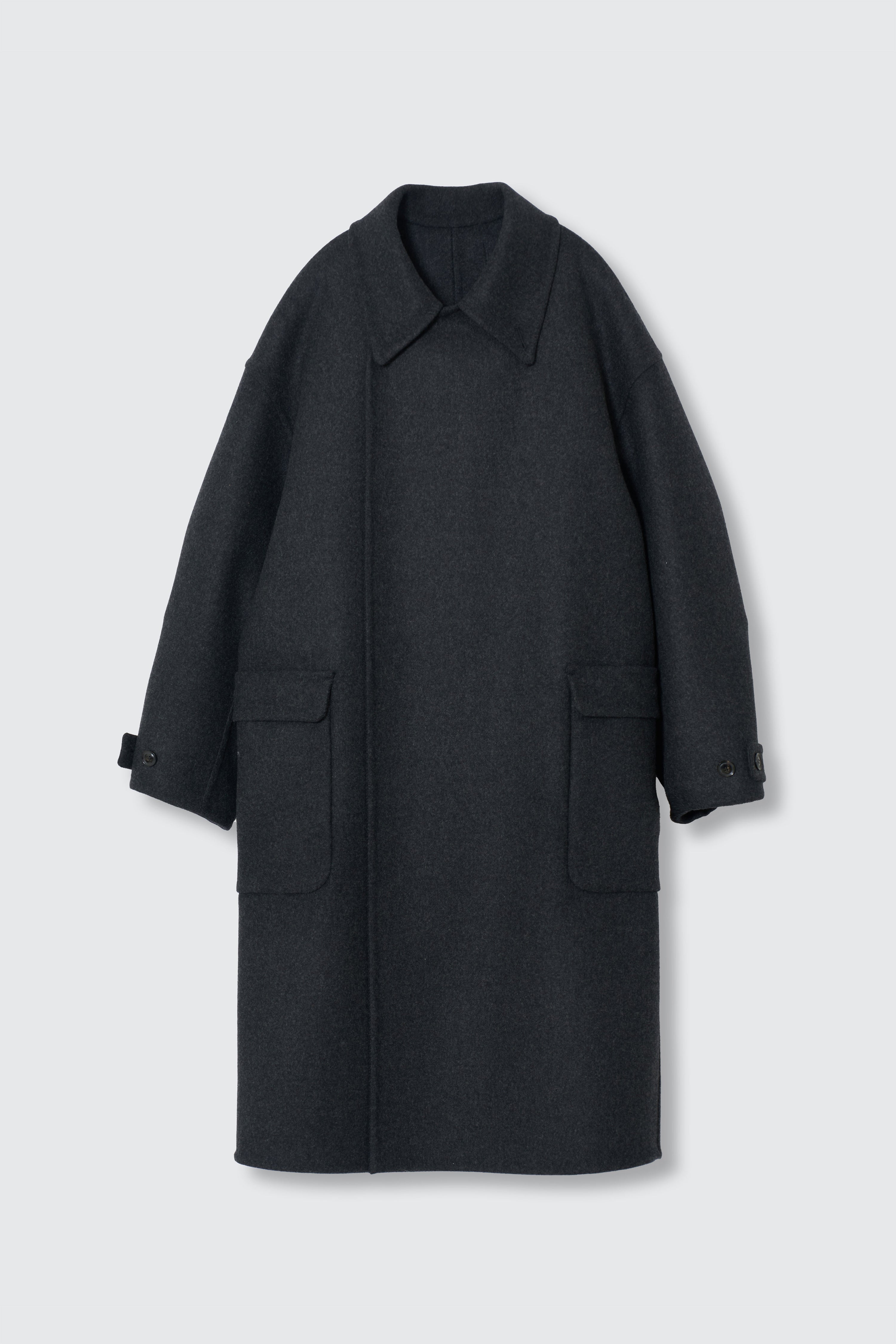 Wool Cashmere Double Breasted Rever Coat | YOKE Official Website