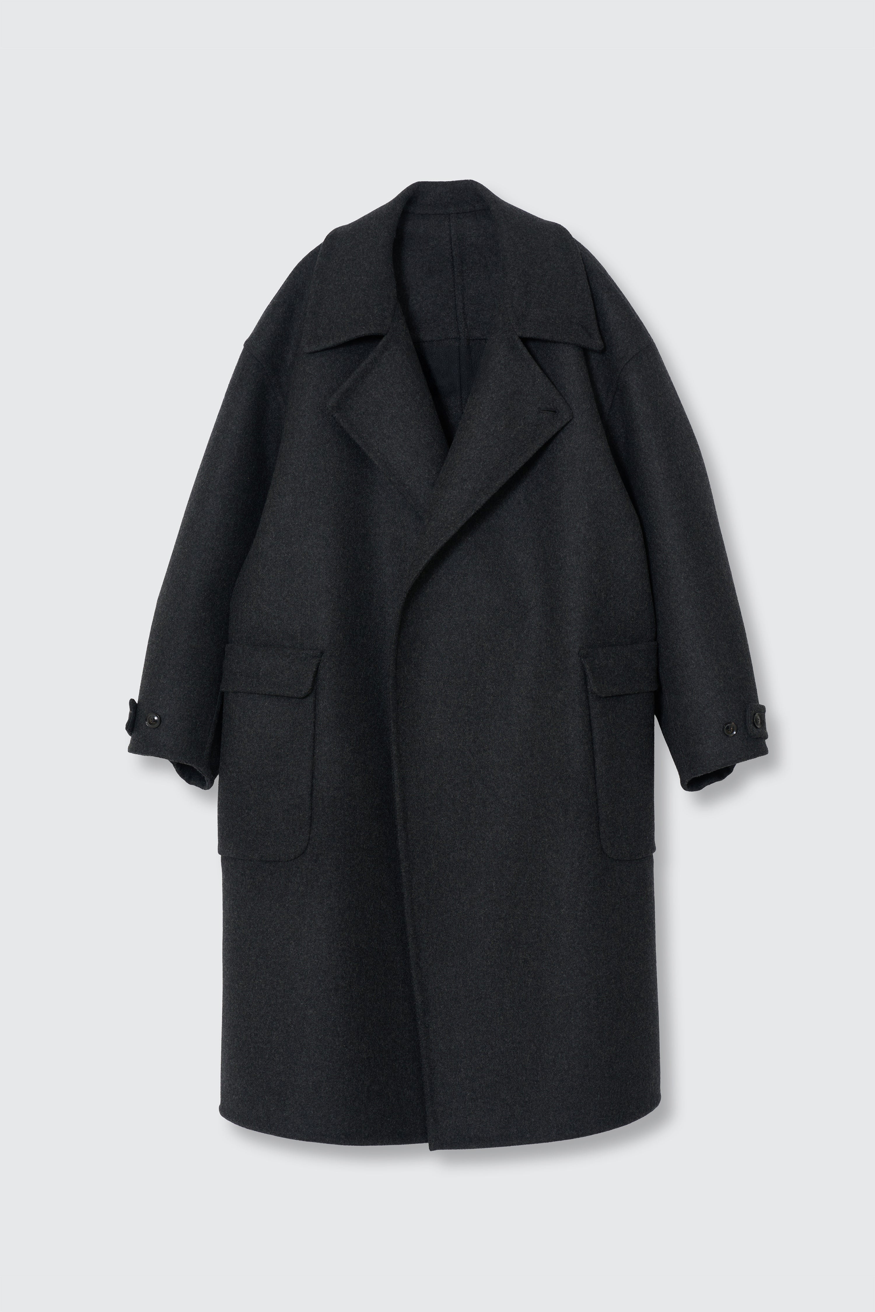 Wool Cashmere Double Breasted Rever Coat | YOKE Official Website