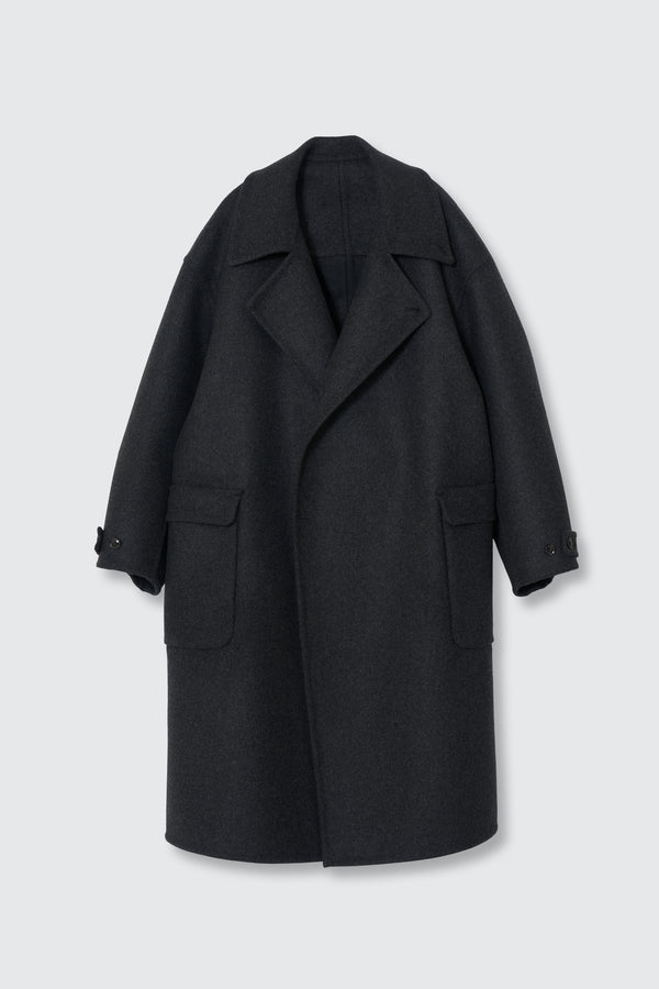 Wool Cashmere Double Breasted Rever Coat