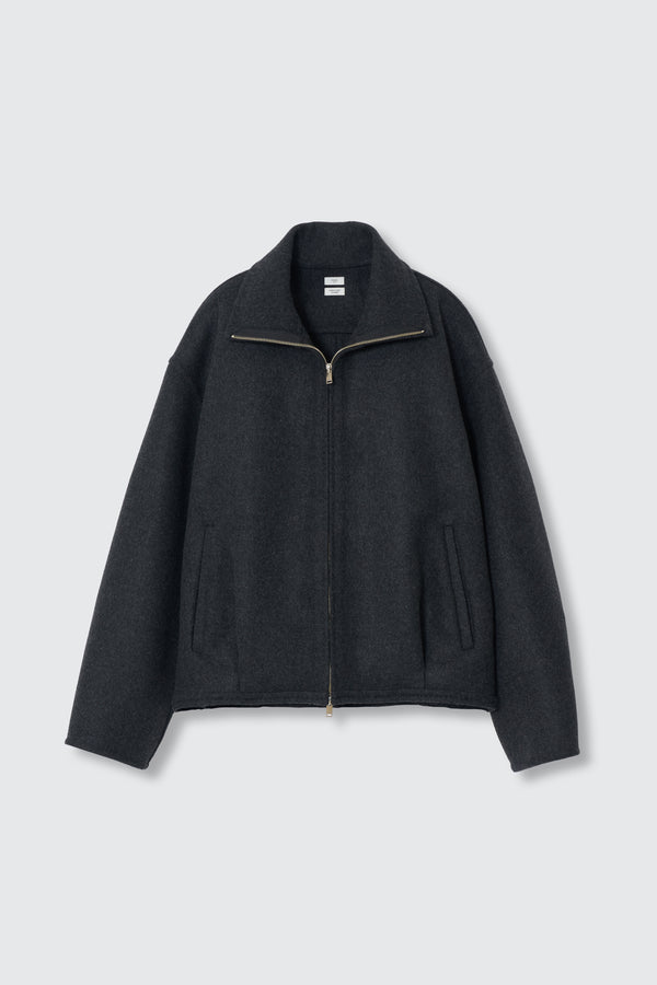 Wool Cashmere Balloon Silhouette Blouson