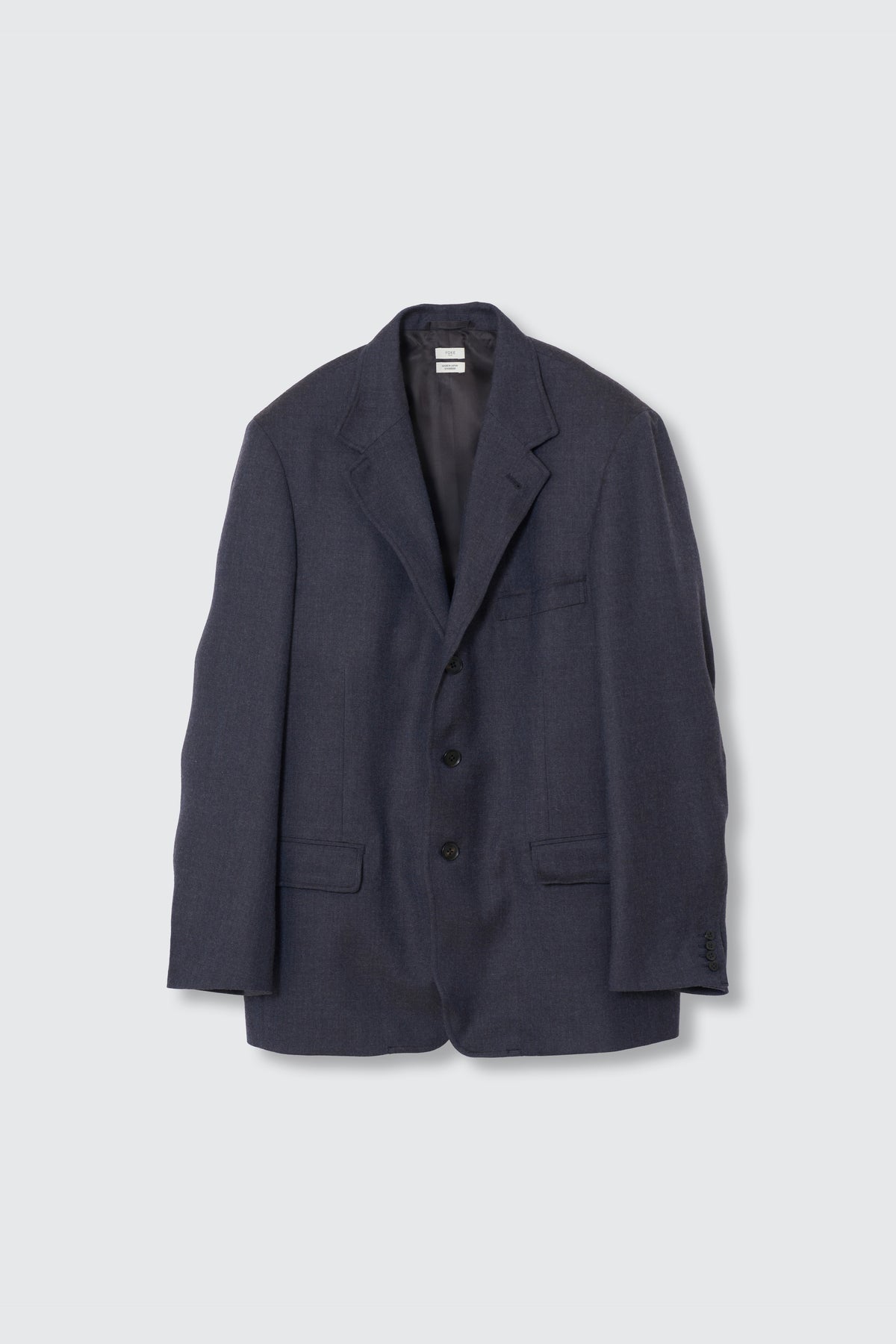 Wool Saxony Sculptural Wired 3B Blazer