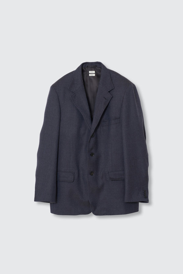 Wool Saxony Sculptural Wired 3B Blazer