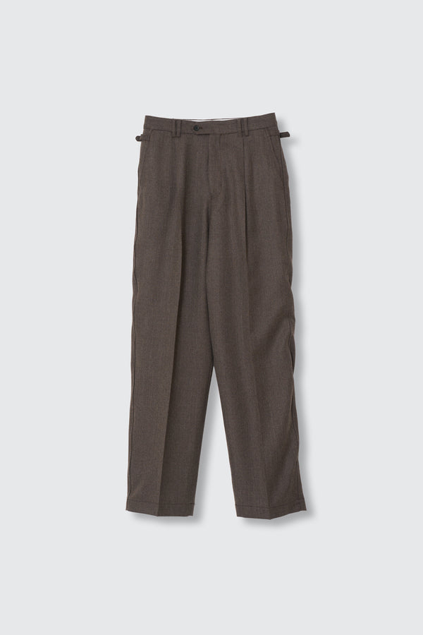 Wool Saxony Sculptural Wired 1Pleated Trousers