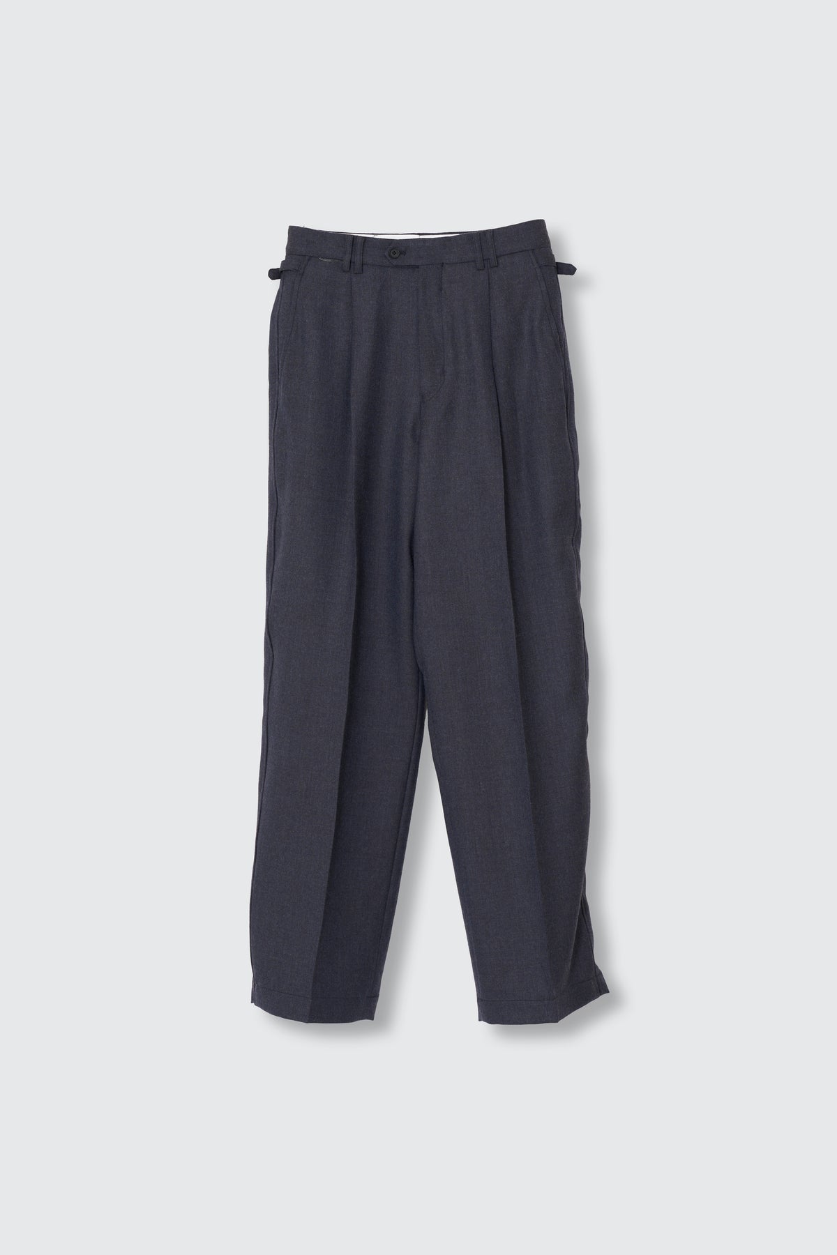 Wool Saxony Sculptural Wired 1Pleated Trousers