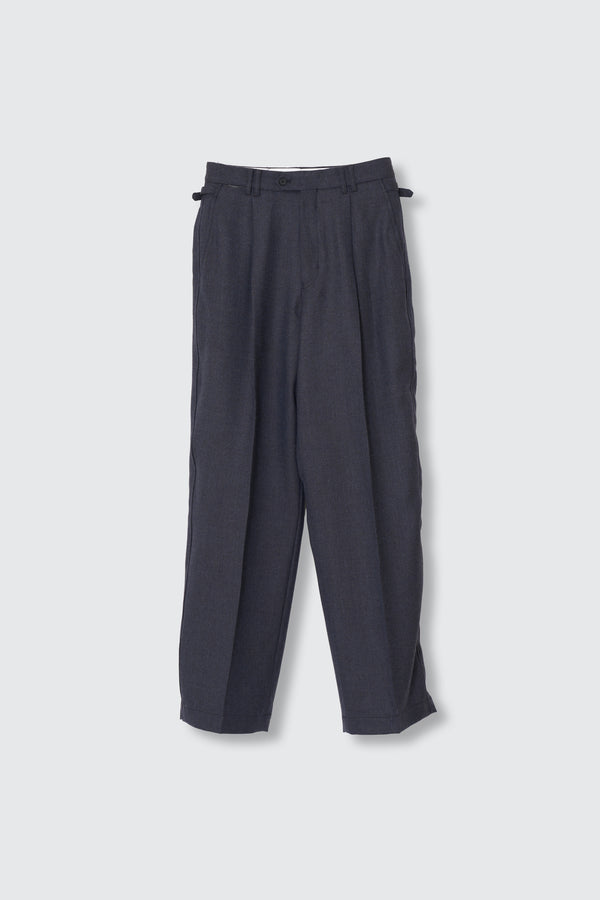 Wool Saxony Sculptural Wired 1Pleated Trousers