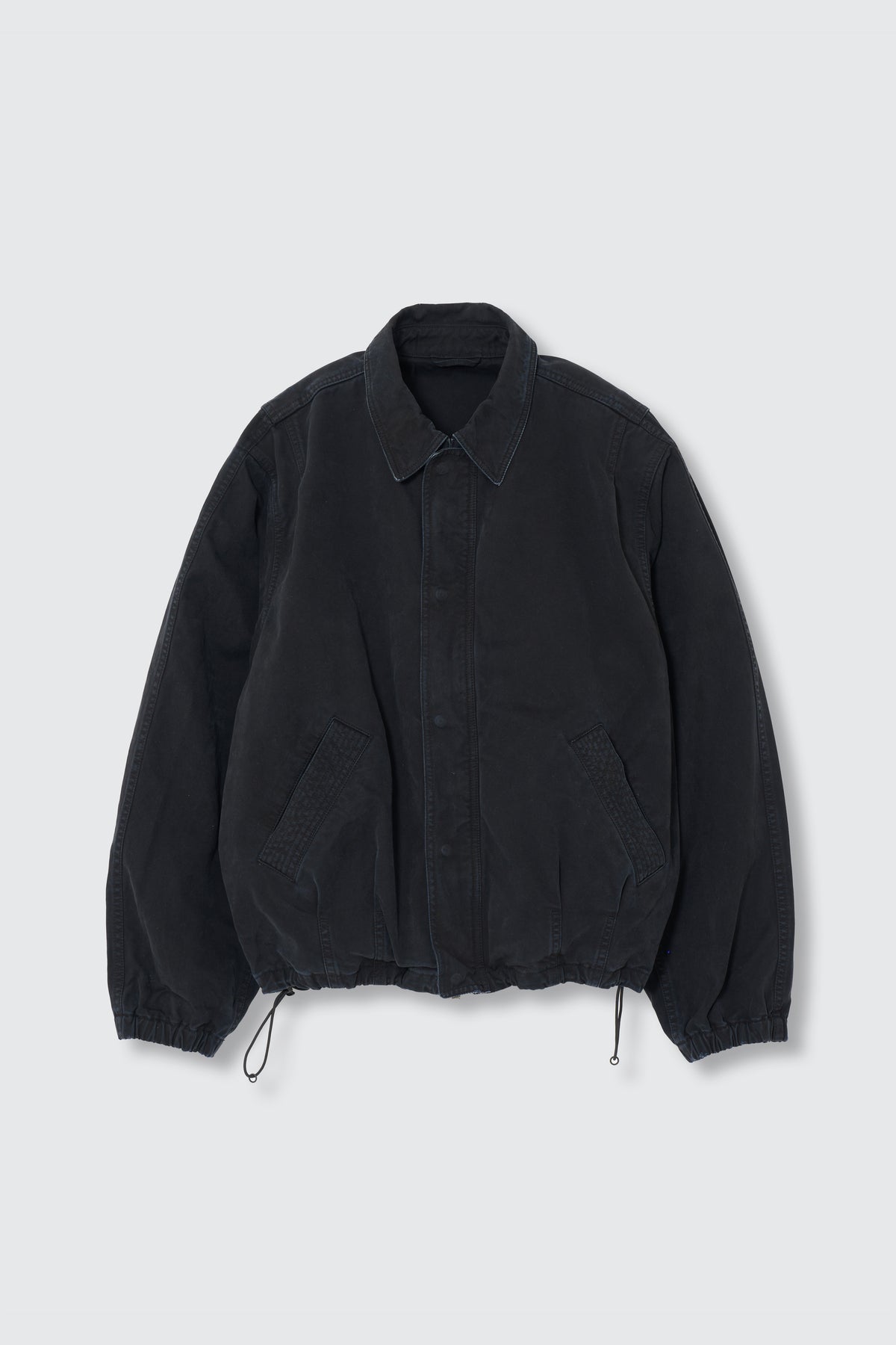 Peached Cotton Twill Garment-Dye Ballon Silhouette Blouson