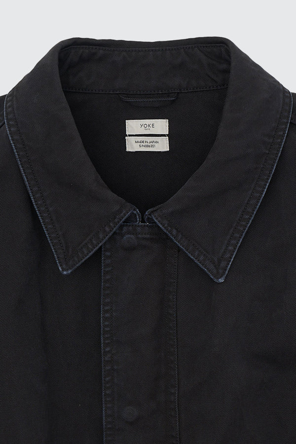 Peached Cotton Twill Garment-Dye Ballon Silhouette Blouson