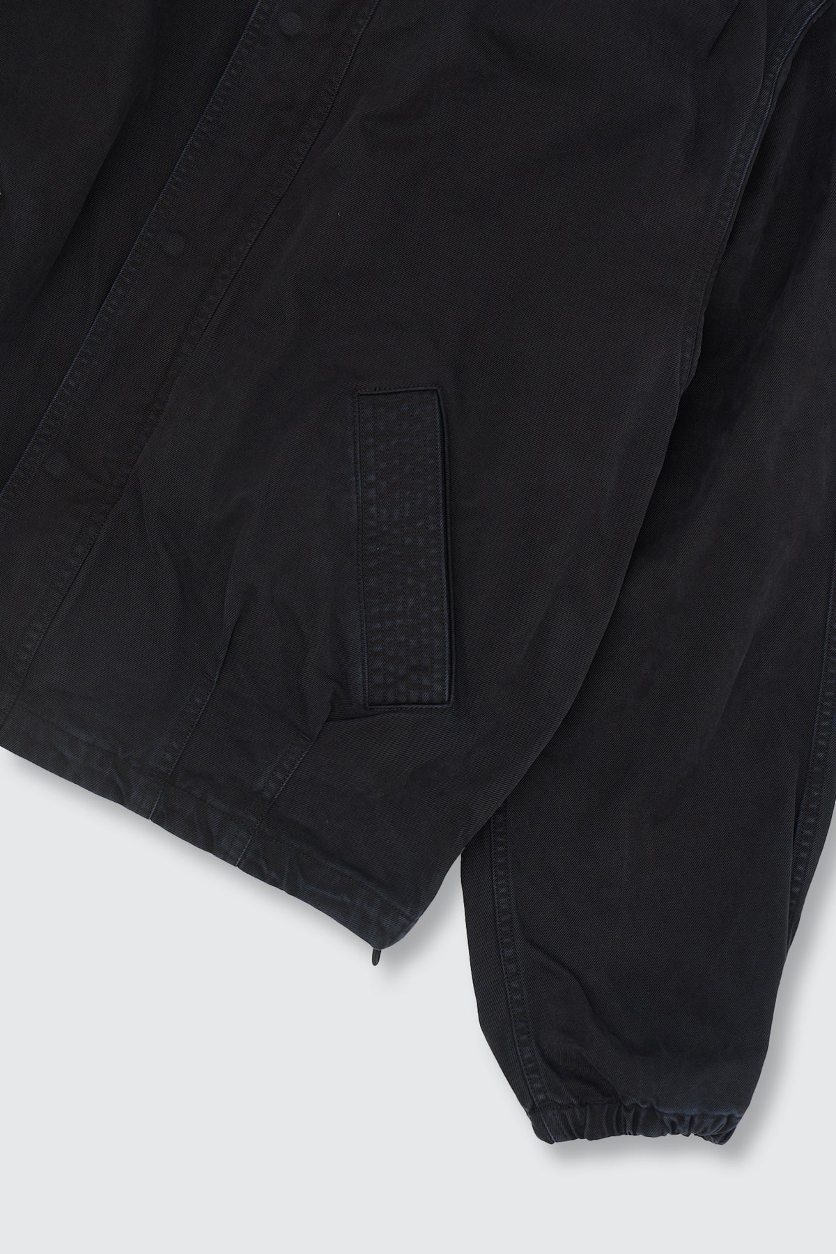 Peached Cotton Twill Garment-Dye Ballon Silhouette Blouson