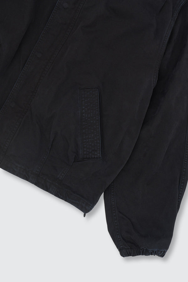 Peached Cotton Twill Garment-Dye Ballon Silhouette Blouson