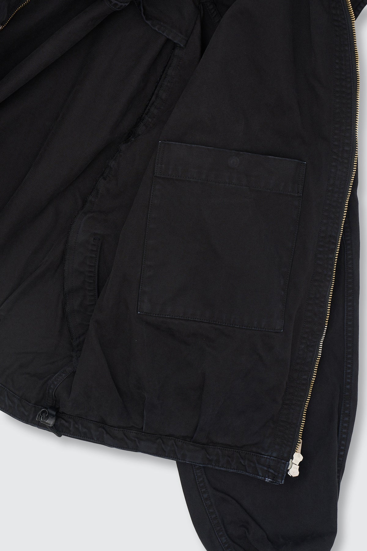 Peached Cotton Twill Garment-Dye Ballon Silhouette Blouson