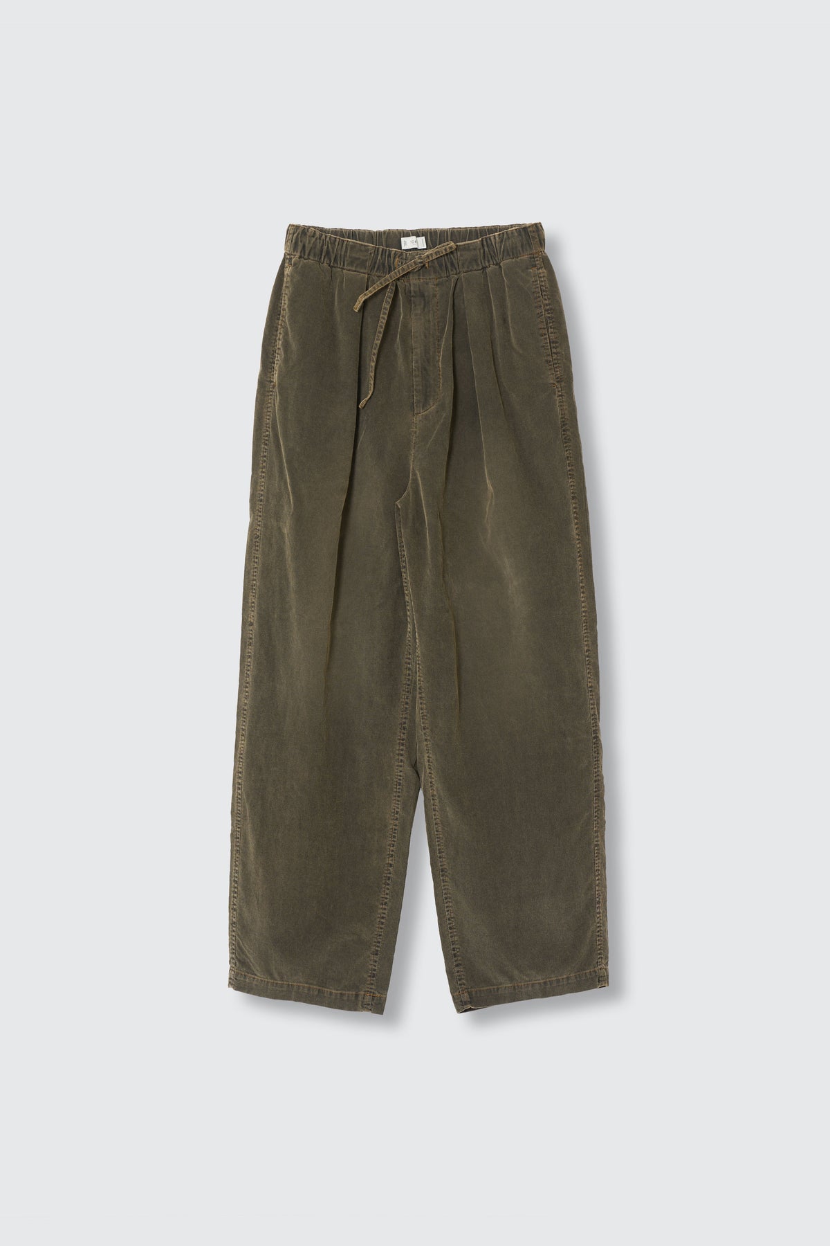 Corduroy 1Pleated Easy Trousers