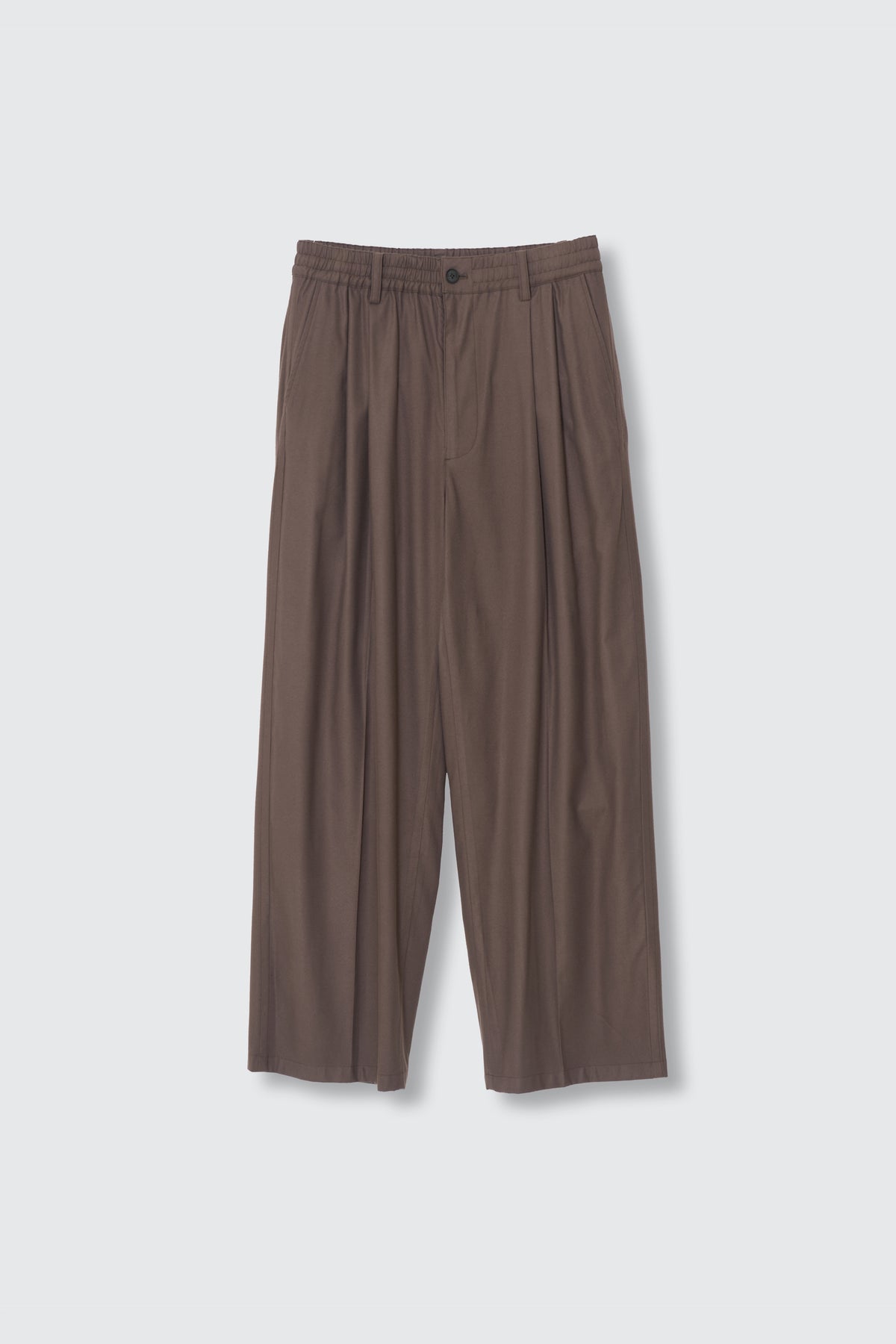 Rayon Polyester Brushed Twill 2Pleated Easy Trousers