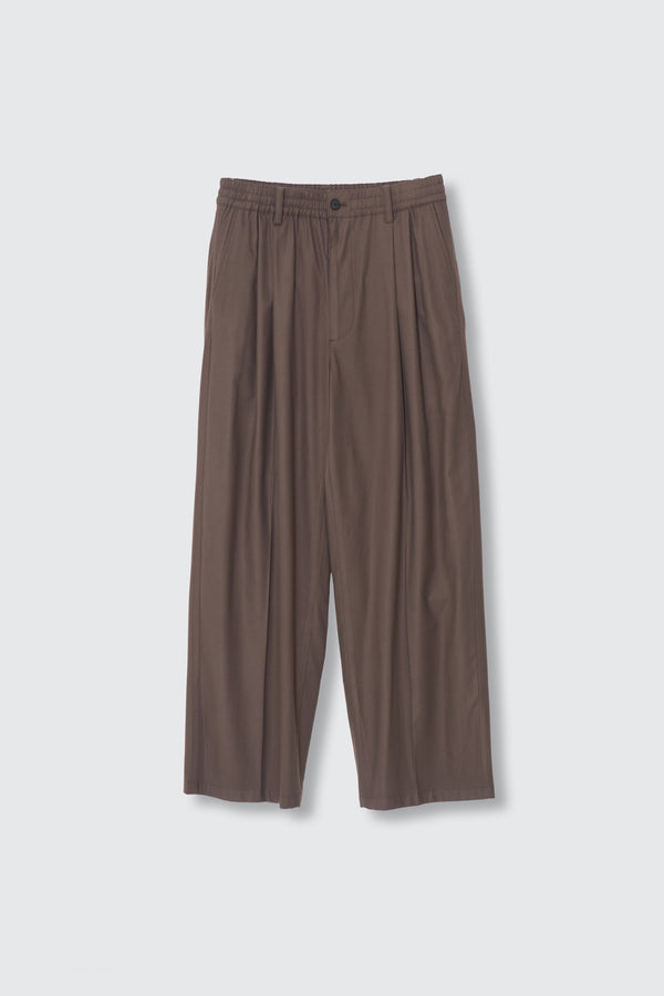 Rayon Polyester Brushed Twill 2Pleated Easy Trousers