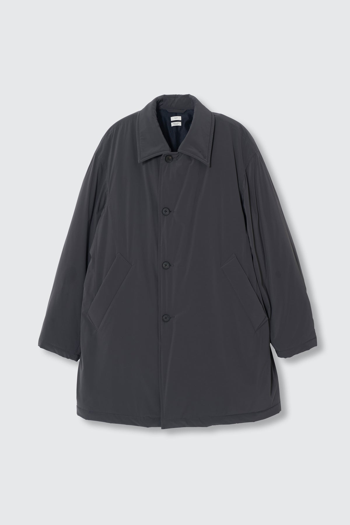 Super Stretch Recycle Nylon Taffeta Puffer Half Coat