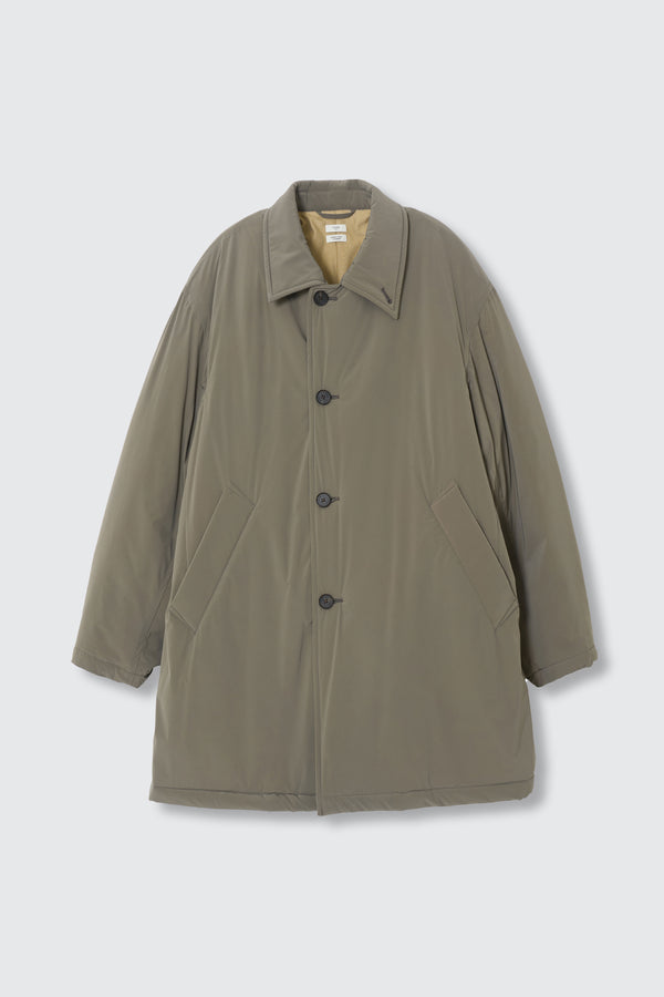 Super Stretch Recycle Nylon Taffeta Puffer Half Coat