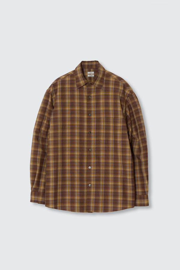 Cotton Rayon Plaid Relax Shirt
