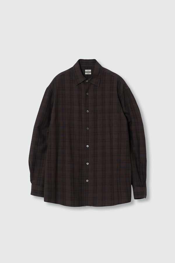 Cotton Rayon Plaid Relax Shirt