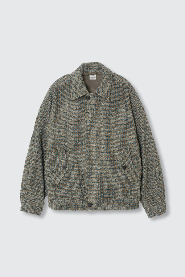 Needlepunched Cotton Plaid Drizzler Jacket