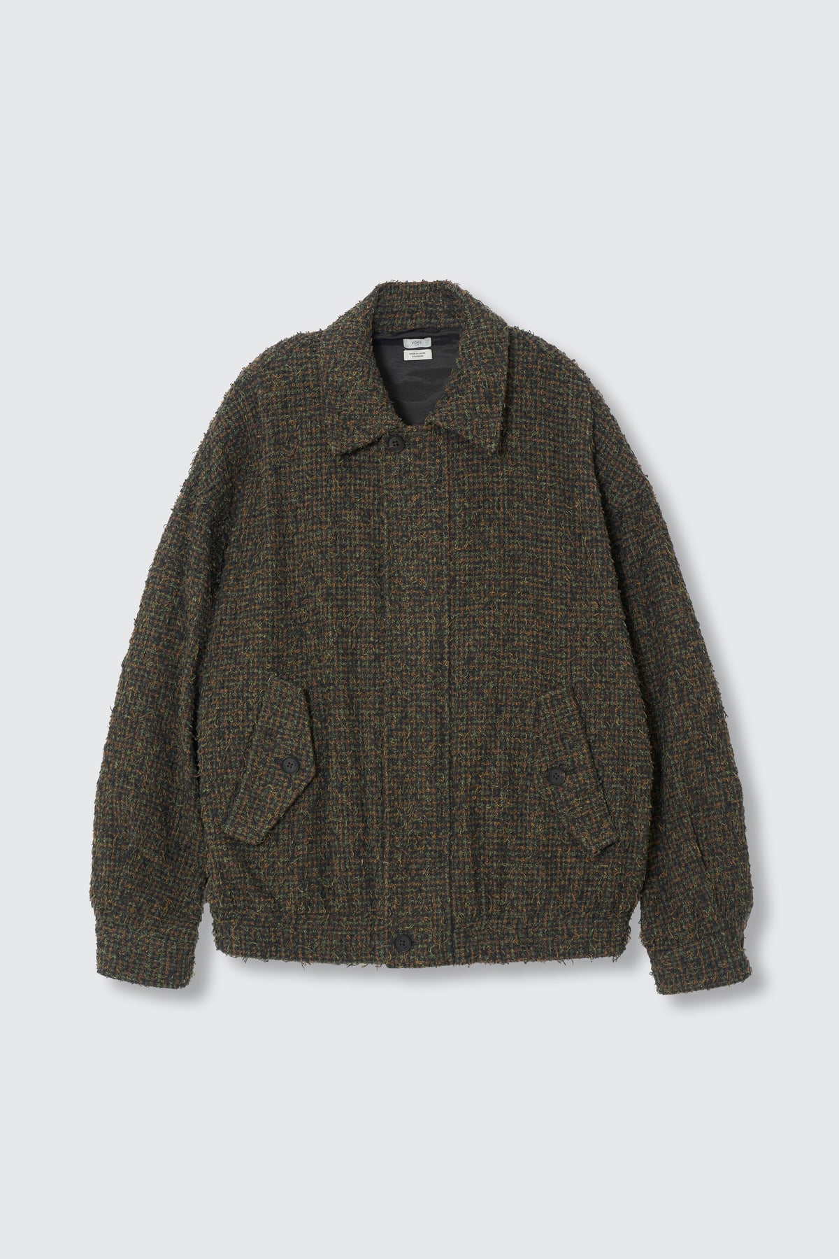 Needlepunched Cotton Plaid Drizzler Jacket
