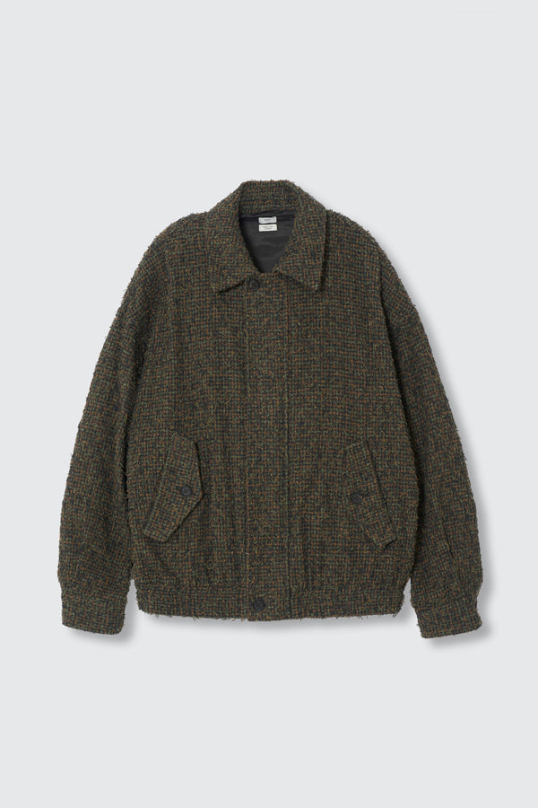 Needlepunched Cotton Plaid Drizzler Jacket