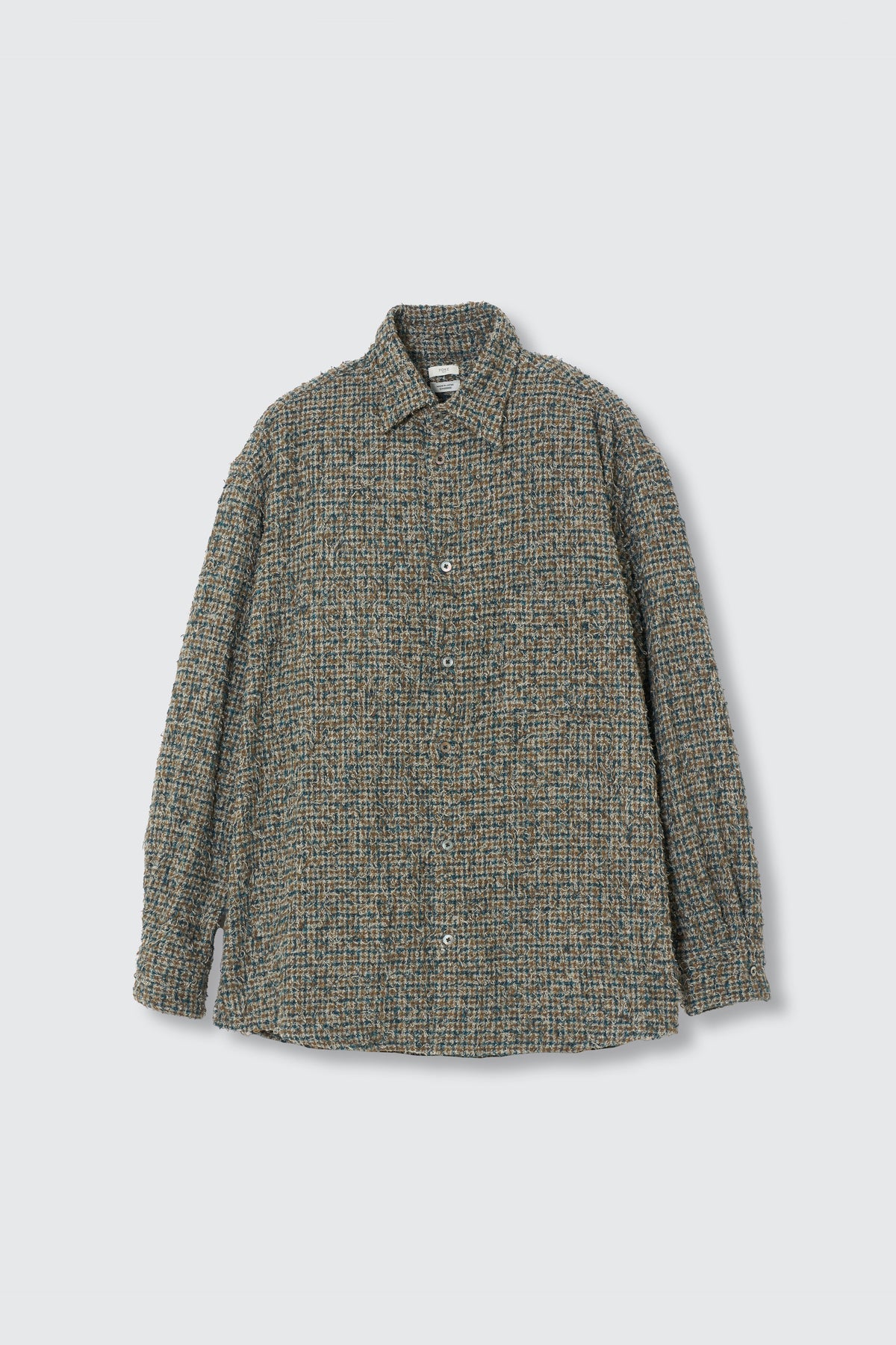 Needlepunched Cotton Plaid Shirt