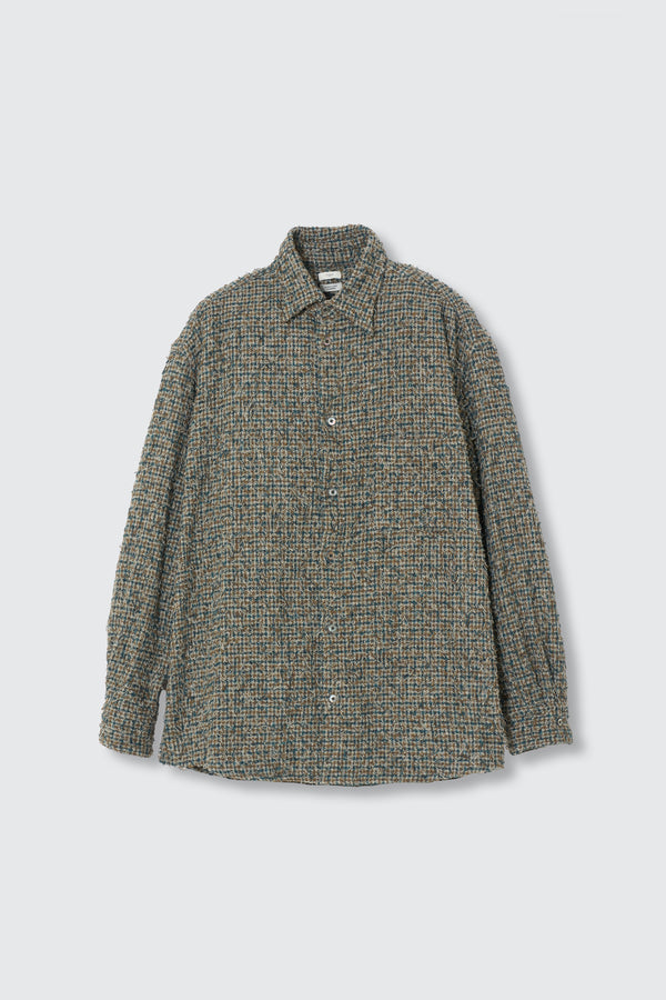 Needlepunched Cotton Plaid Shirt