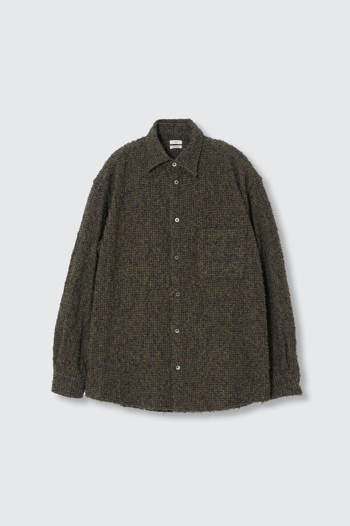 Needlepunched Cotton Plaid Shirt