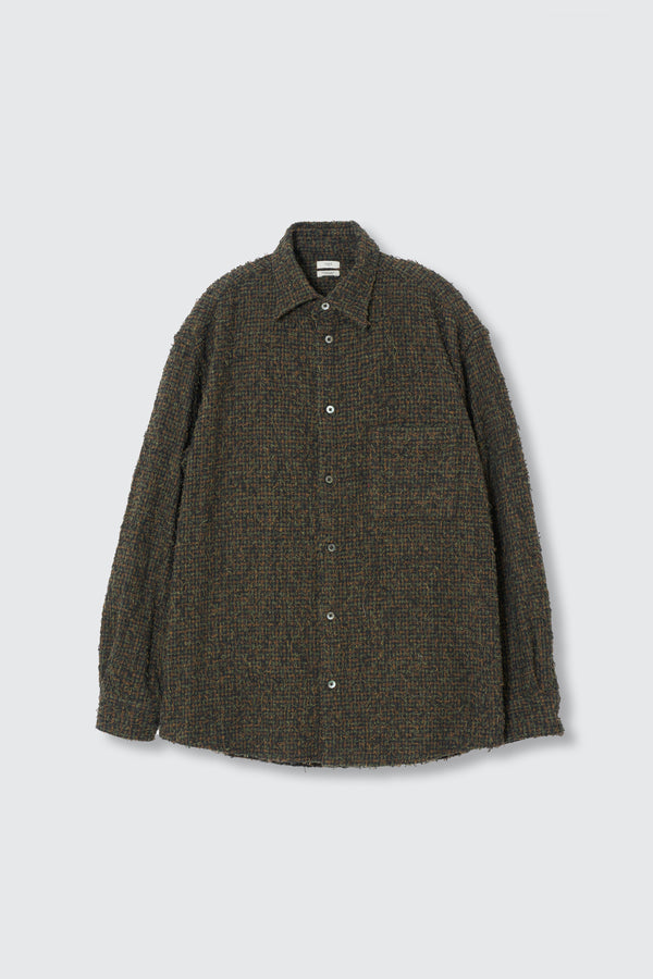 Needlepunched Cotton Plaid Shirt