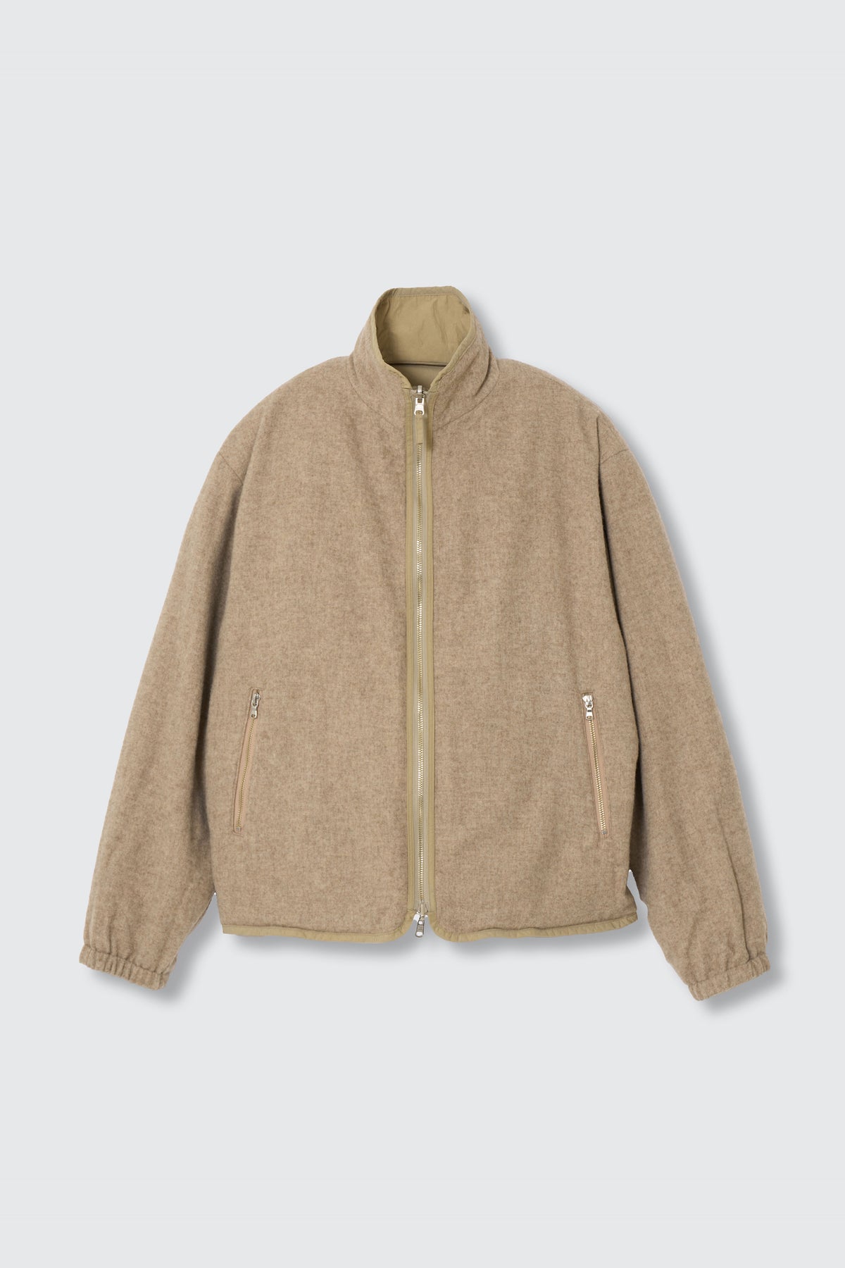 Wool Cashmere Fleece Reversible Blouson