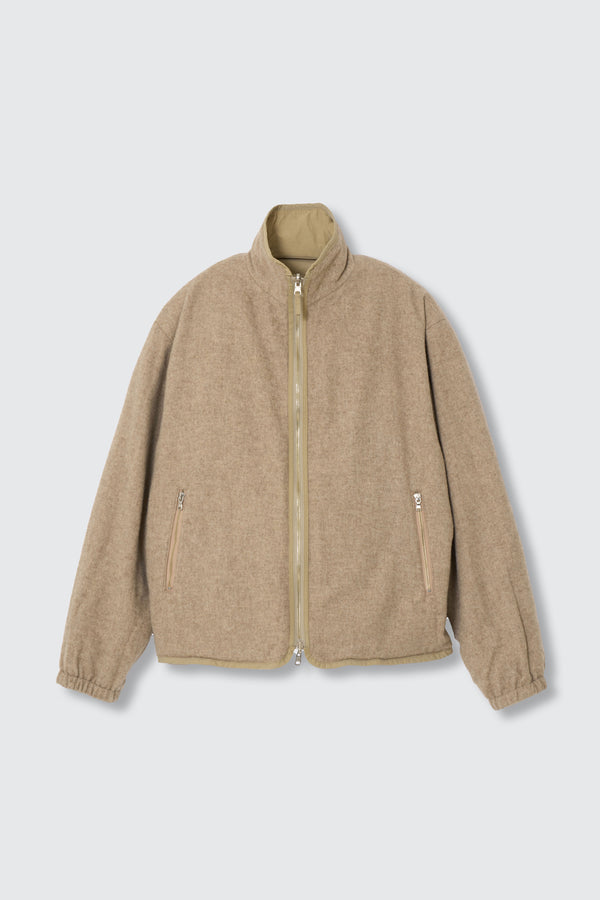 Wool Cashmere Fleece Reversible Blouson
