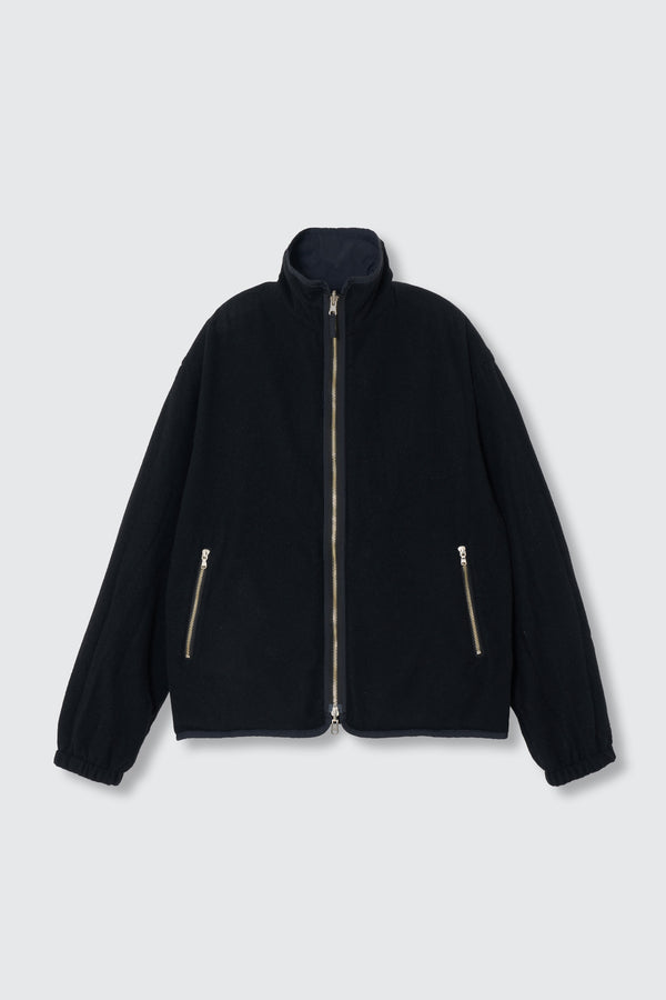 Wool Cashmere Fleece Reversible Blouson