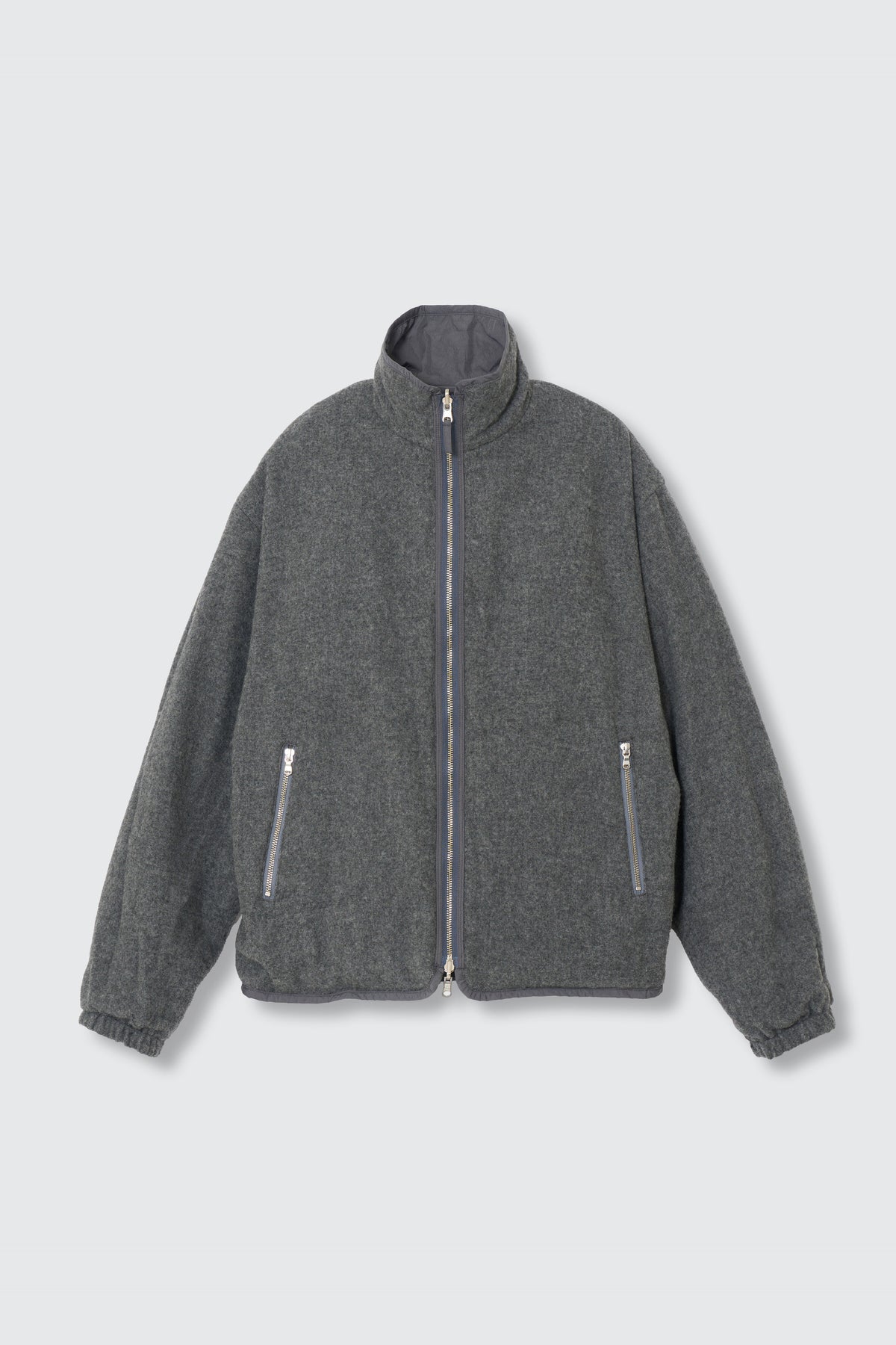 Wool Cashmere Fleece Reversible Blouson