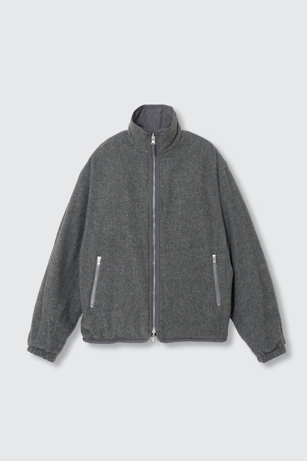 Wool Cashmere Fleece Reversible Blouson
