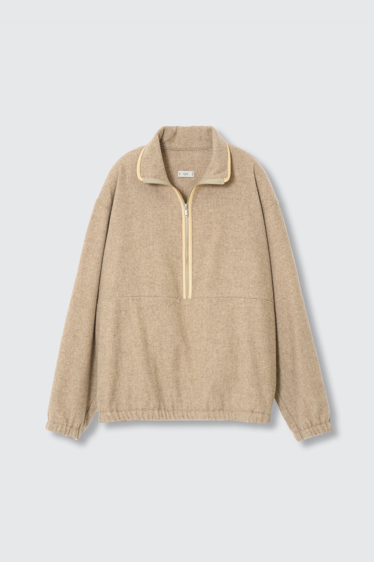 Wool Cashmere Fleece Half Zip Pullover