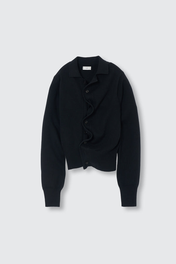 Lambs Wool Sculptural Wired Knit Shirt