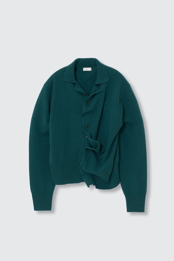 Lambs Wool Sculptural Wired Knit Shirt