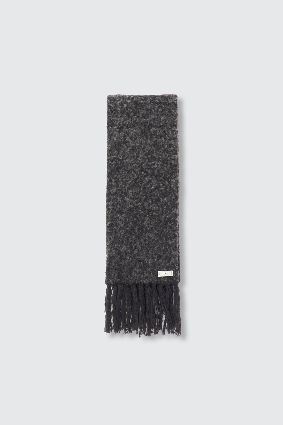 Baby Alpaca Blend Boucle Yarn Distressed Gradient Scarf