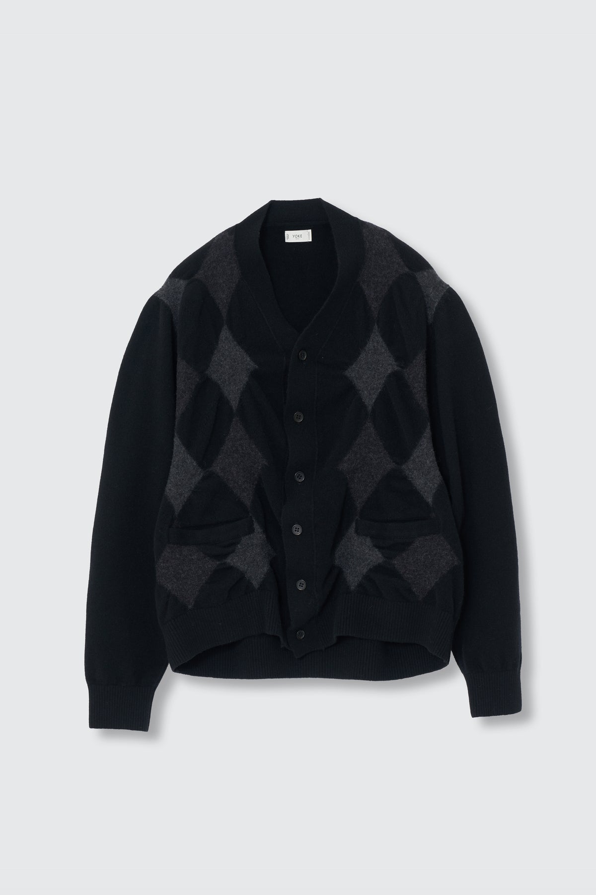 Boiled Wool Argyle Sweater
