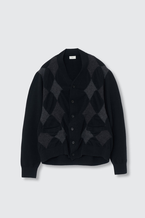 Boiled Wool Argyle Sweater