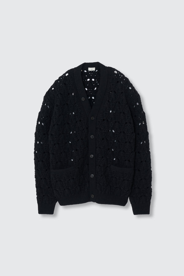Distorted Cable-Knit Cardigan