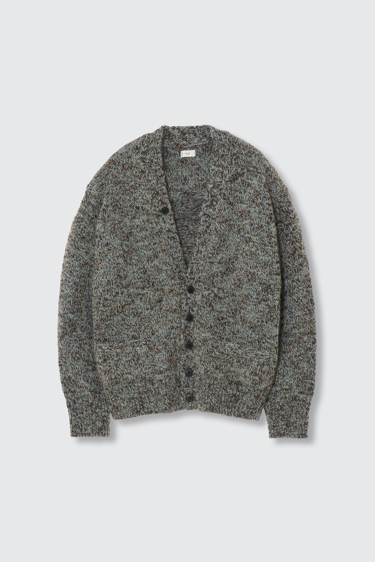 Wool Mohair Blend Mottle yarn Triple Marl Cardigan
