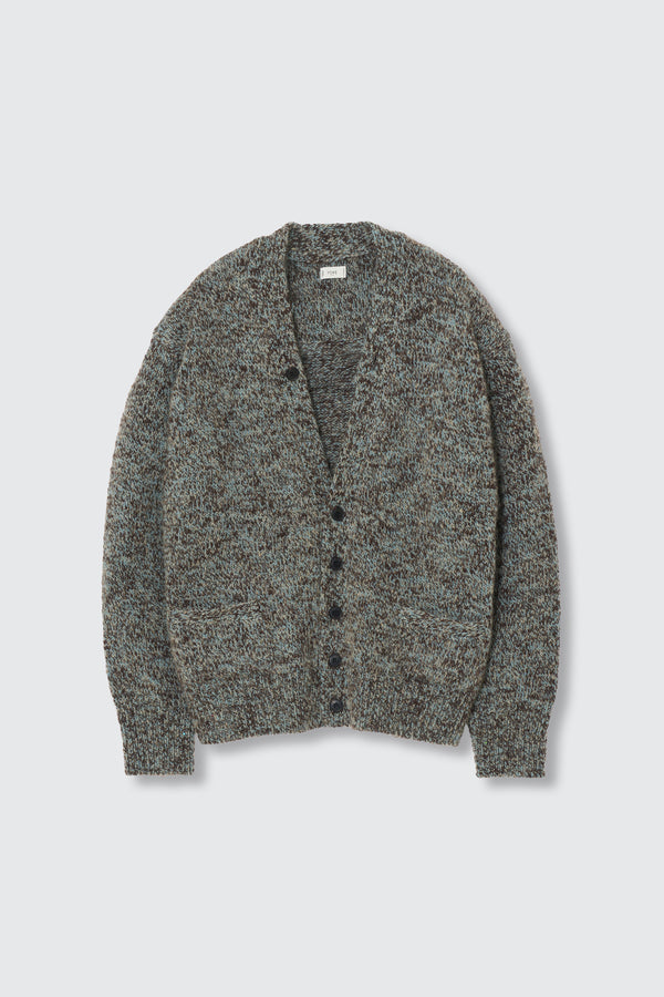 Wool Mohair Blend Mottle yarn Triple Marl Cardigan