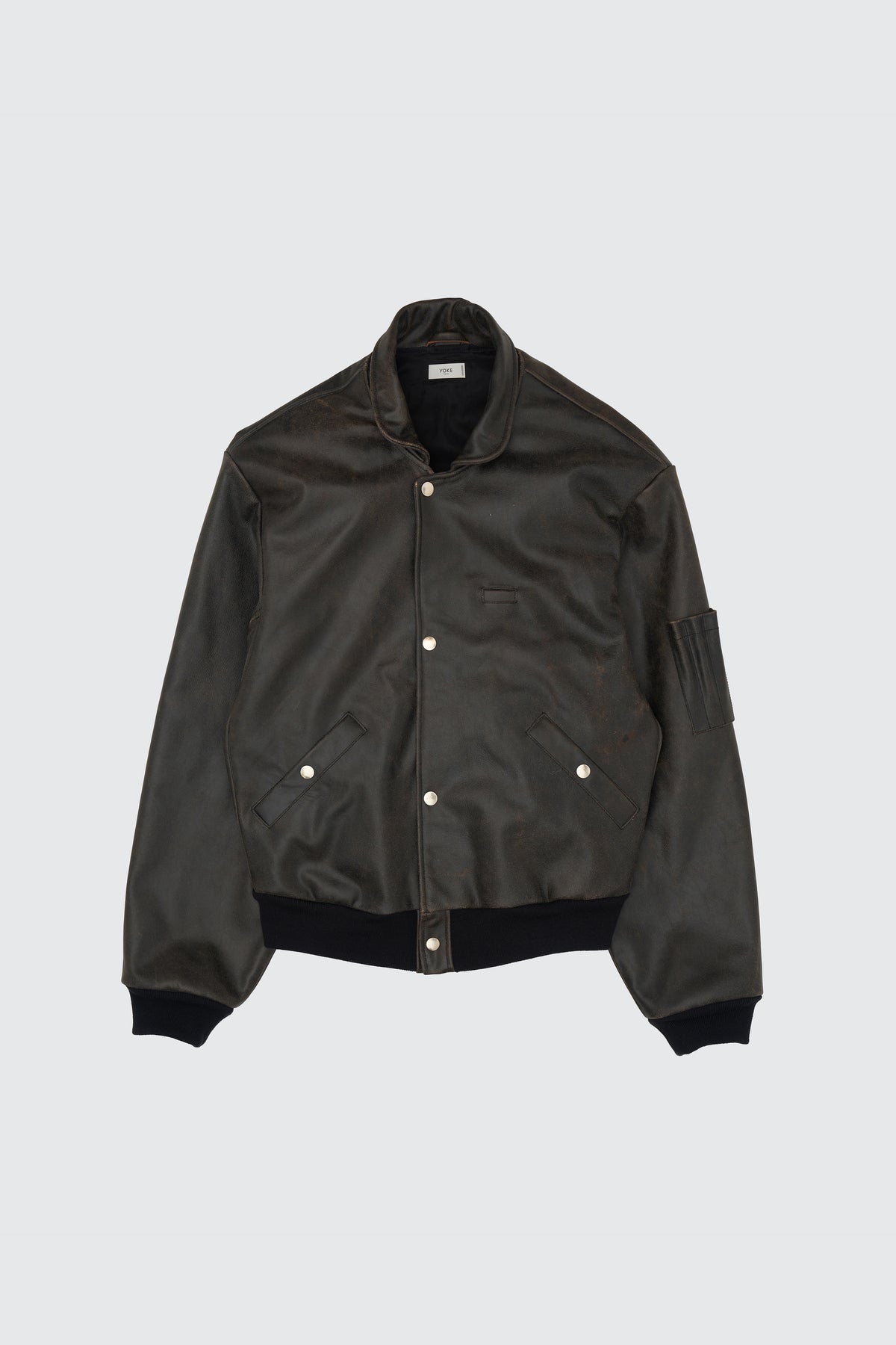 Cracked Leather Flight Jacket