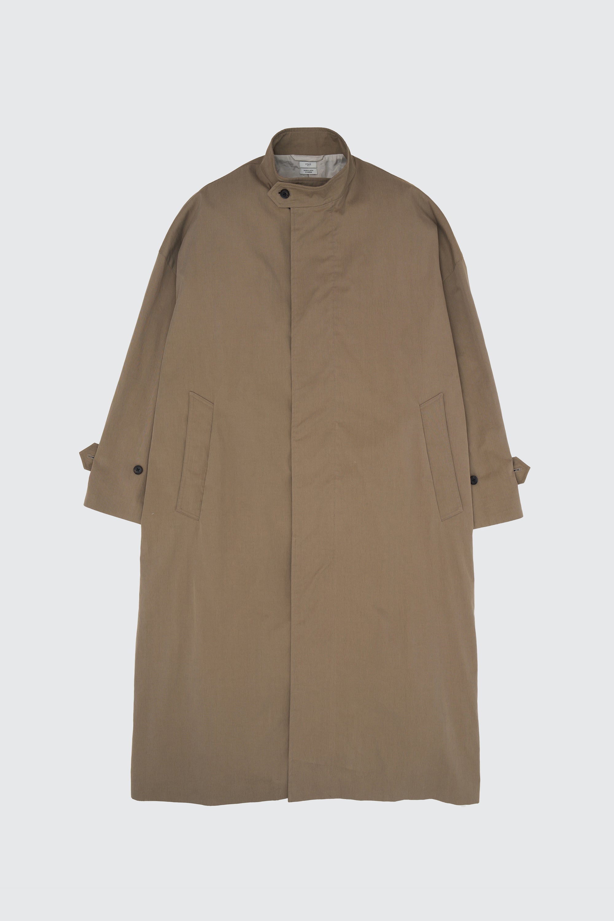 Cotton Nylon Vintage Twill Stand Collar Over Coat