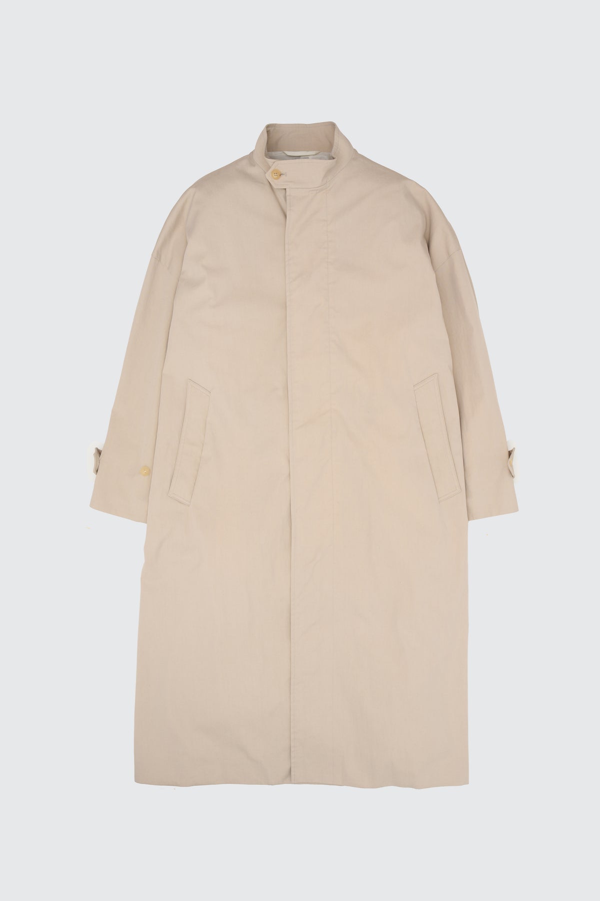 Cotton Nylon Vintage Twill Stand Collar Over Coat