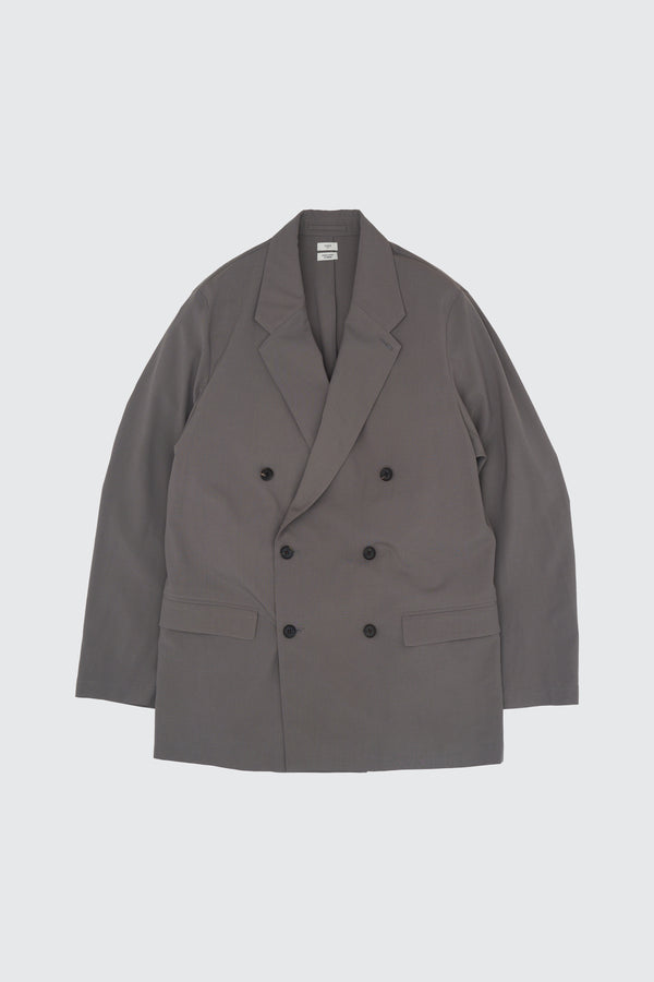 Wool Washer Tropical Double Breasted Jacket