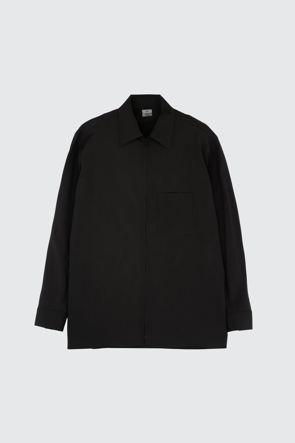 Wool Washer Tropical Zip Shirt